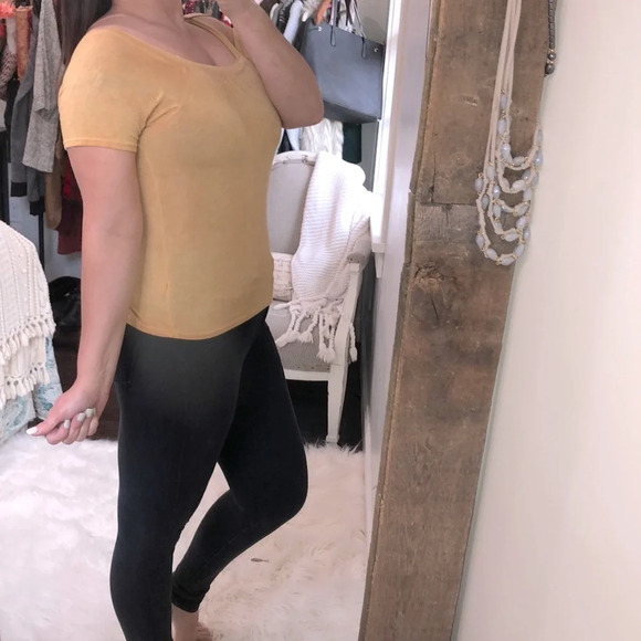 Full tilt size medium mustard burnout top - Picture 2 of 3